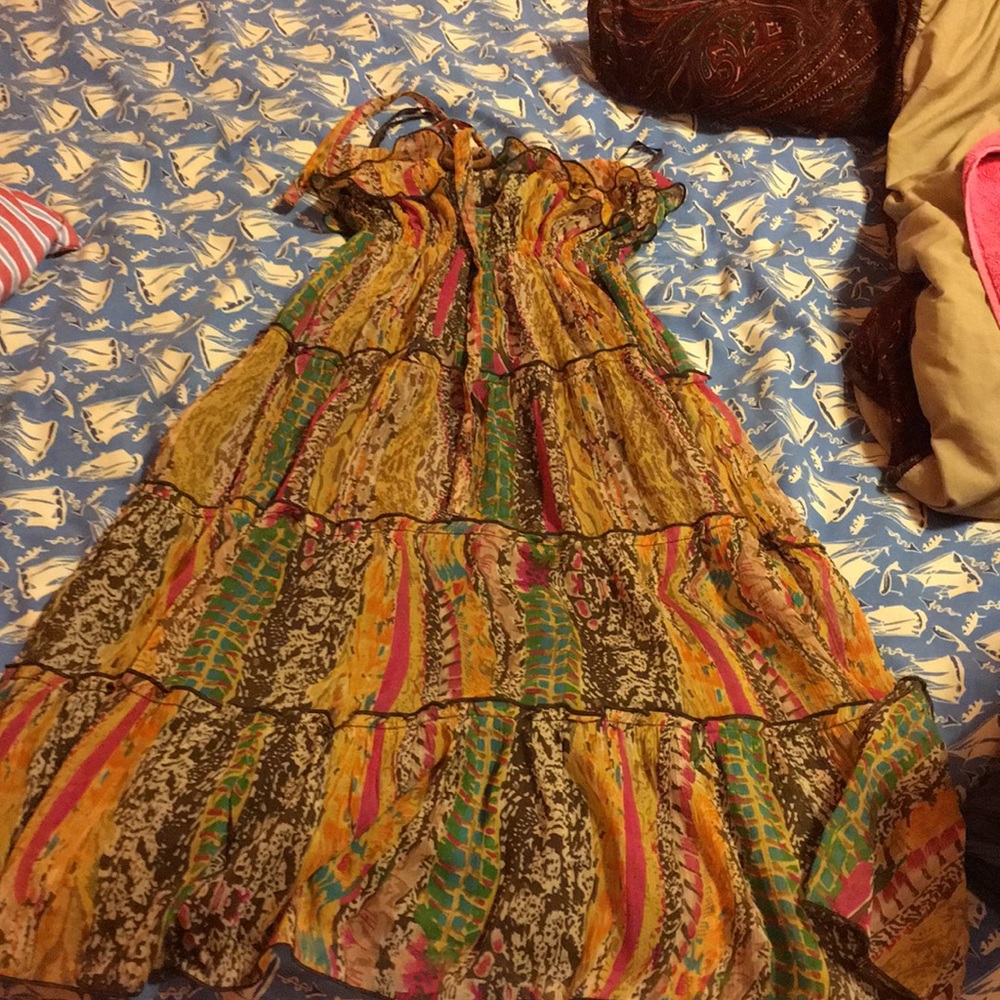 maxi dress with halter neck